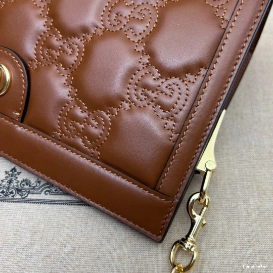 Hyperpeter GG shoulder bag leather GUCCI matelassé 0801